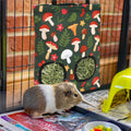 JarThenaAMCS 2Pcs Rabbit Hay Feeder Bag with 2 Holes 11.5 x 9 Inch Mushroom Guinea Pig Hanging Hay Feeding Bag Storage D