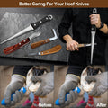 Hoof Knife Sharpener, 10 Inch Farrier Tool Honing Rod for Hoof Knives