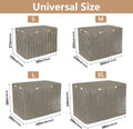 Beige Black Stripes Dog Crate Cover 48in Pet Kennel Cover