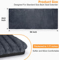 FURTIME Backseat Pet Bed Mat, Non-Slip Dog Bed for Car Back Seat, Washable Travel Pet Mat with Removable Cover, Dog Seat Covers Protector Fit for Backseat Extenders and Trucks SUVs, 54"x 24.8", Grey