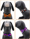 PET SHOW 5 Pack Halloween Dog Bowties for Large Dogs Slide on Collar