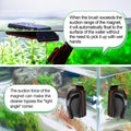 hygger Magnetic Aquarium Fish Tank Glass Cleaner,Detachable Dual-Blades Brush Tool with Floating Scrubber, Double Side M