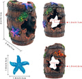 GSD Star-Fish Broken Barrel Decor Resin Betta Tank Accessories Ornaments for Cave Hide Decorations, Broken Barrel x 1pc,