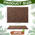 4 Pack Cork Terrarium Background, Natural Bark Climb Mat