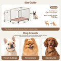 Aurapaws 30 Inch Small Dog Crate with Lockable Wheel, Diamond Mesh Metal Dog Crates for Small Dogs, up to 70 lbs, Double Secure Latch & Leak-Proof Tray, Easy Assembly&Lightweight Pet Dog Kennel Cage