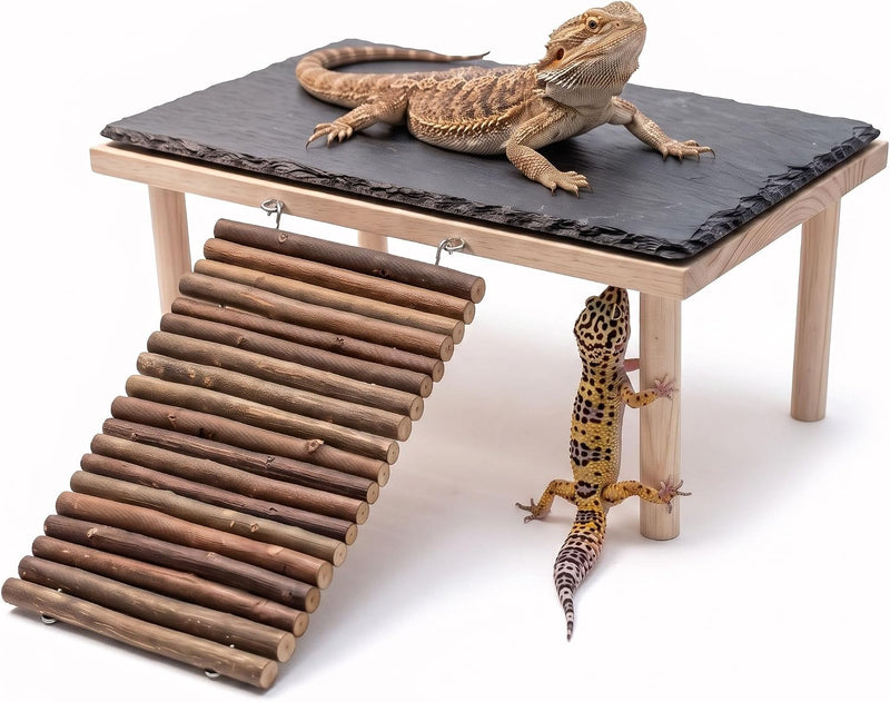 Bearded Dragon Basking Platform Rock with Climbing Ramp, Reptile Basking Platform, Bearded Dragon Basking Rock, Slate Ro