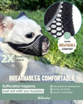 Dog Muzzle, Soft Mesh Muzzles for Small Dogs, Chihuahua Yorkie Pom, Short Snout Mouth Guard for Barking Biting Grooming, Breathable Adjustable Puppy Muzzle (Cherry Red, XXS)