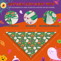 Abbylike 100 Pcs Halloween Dog Bandanas Bulk Cute Dog Paw Prints Pattern