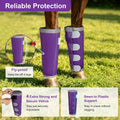 Reflective Horse Fly Boots Set of 4, Loose Fitting Leggings for Horses, Equine Fly Leg Wraps Socks for 4 Legs, Breathabl