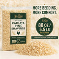 88 Oz (5.5 lb) Premium 100% Natural Radiata Pine Shavings for Chickens, Low Dust & Super Absorbent Wood Shavings, Pine S