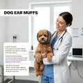 Dog Ear Muffs, No Flap Ear Wraps for Dogs Hematoma - Waterproof Elastic Ear Cover with Calming Hoodie