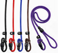 FOVRLZSE Nylon Dog Leash 5-Pack (Red/Black/Blue/Brown/Purple), 4.6FT Training Leash for Small to Medium Dogs, 10mm Braided Nylon with TPU Non-Slip Buckle, Daily Walking & Puppy Training