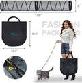 ITENT Cat Play Tunnel-for Indoor and Outdoor, Cat Play House, Cat Enclosures Easy to Connect with Two Zipper Doors,Product Size 59'' x 18'',2pcs /Set,Black,2 Packs