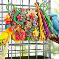 Bird Toys, Parakeet Toys Bird Foraging Toys Grass Mat Climbing Wall for Parakeet,Parrot,Cockatiel,Conure,Lovebird,Budgie Cage Small to Medium Birds (Warm Sun)