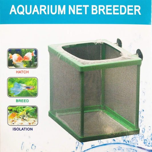COMOK Fish Hatchery Breeder Box Aquarium Separation Net Nylon Incubator Mesh Fish Breeding Tanks Isolation Box Green Squ