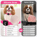 No Bark Collar with Silicone Strap, No-harm Dog Bark Collar, Bark Collar for Small Medium Large Dogs, Fashionable and Li