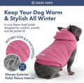Spark Paws Fleece Dog Hoodie - Dog Sweater Sweatshirt for Large Dogs