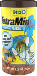 TetraMin Plus Tropical Flakes Fish Food with Shrimp, 7.06 oz