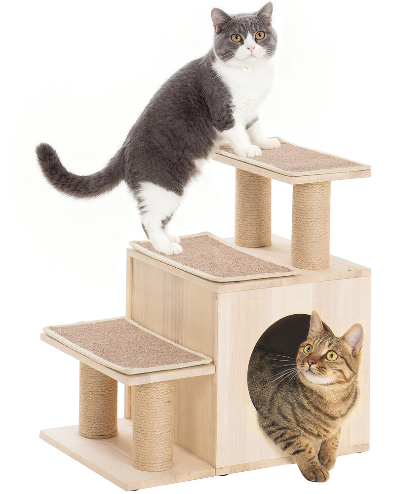 KinoTail 3-in-1 Pet Stairs for Cats, 6.3