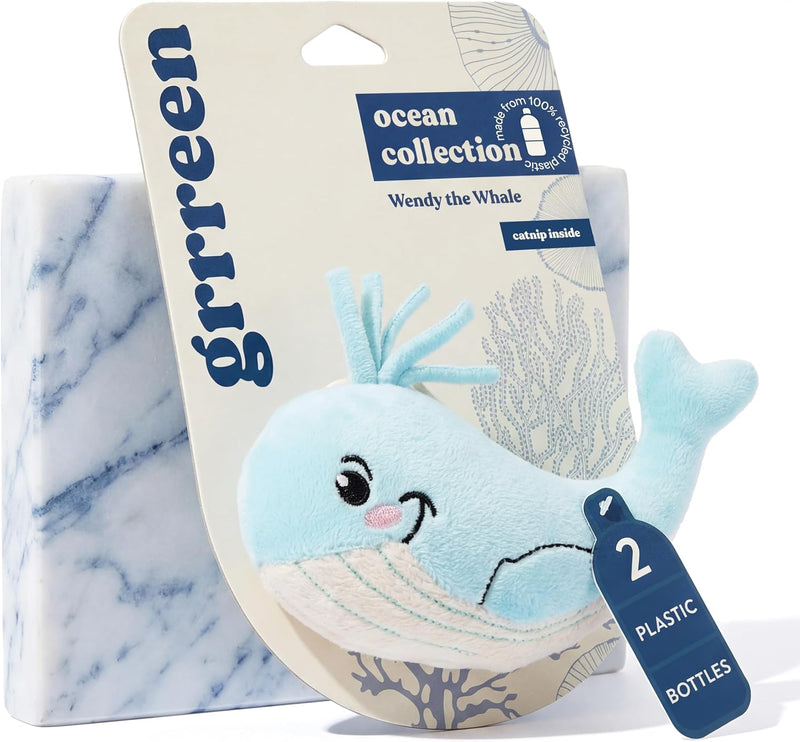 Premium Plush Cat Toy - Whale Cat Toy, Eco Friendly, Catnip