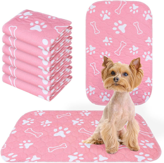 BEAUTYZOO 6 Pack Washable Pee Pads for Dogs,Reusable Puppy Pads 16x24