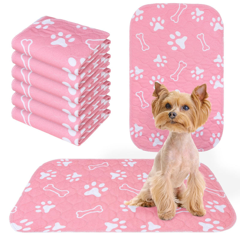 BEAUTYZOO 6 Pack Washable Pee Pads for Dogs, Reusable Puppy Pads for Potty Training, Waterproof Super Absorbent Whelping Pads Mats Non Slip Against Urine for Small Medium Dogs Cats, 16