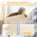 Cat Window Hammock - Beige Cordless Foldable Perch for All Cats