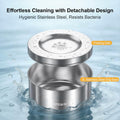 304 Stainless Steel Dog Water Bowl No Spill, 101oz/3L Large Capacity Pet Water Dispenser with Floating Disk, Non-Slip Slow Drink Feeder for Cat, Anti-Gulping & Splash Proof for Travel, Car & Home