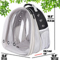 Front Expandable Large Cat Backpack Carrier, Fit up to 18 lbs, Space Capsule Bubble Window Pet Carrier Backpack for Large Fat Cat and Small Puppy