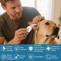 Dog Ear Cleaner, Contains Aloe Vera, Relieves Itching, Removes Earwax Buildup, Debris, Odors, Non Irritating, with Exten