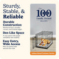 MidWest Homes for Pets Intermediate LifeStages Single Door 36-Inch Folding Dog Crate, Enhanced Security, Includes Leak-Proof Pan, Divider Panel, Handle, Rubber Feet