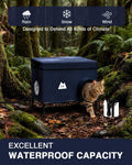 Weatherproof Heated Cat House for Cats, Blue, 14.75"x26.55"x20.5"