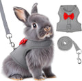 Bunny Harness and Leash Set, Soft Breathable Mesh Rabbit Leash Vest with Safety Buckles, Lightweight Escape-Proof Walkin