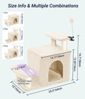 Happi N Pets Cat Stairs for Bed, Stable Pet Step with Condo, 3 Combinations