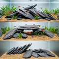 Aquarium Rock Natural Slate Rocks 2 to 4 inch Aquariums Stone for Aquascaping,Terrariums,Reptile Enclosures,Paludariums,