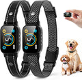 2 Pack Bark Collar, Smart Dog Bark Collar for Large Medium Small Dogs, Rechargeable Ultra-Light Training Collar with Bee
