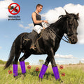 Horse Fly Boots, Breathable Mesh Protection Set of 4, Comfortable Horse Leggings, Breathable Mesh Design, Equine Supplie