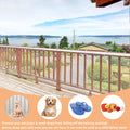 Shappy Balcony Screen for Pets Cat Netting 16.5 ft x 2.5 ft, 56 Pcs, White