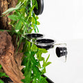 WACOOL Magnetic Reptile Ledge, Acrylic Gecko Feeding Ledge with 6PCS Cups, Reptile Food Water Feeder Dish for Geckos Igu