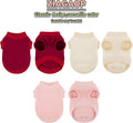 3 Pack Nylon Waffle Dog Shirts for Small Dogs, Lightweight Breathable Pet Sweatshirt, Warm Soft Puppy Clothes Outfit for