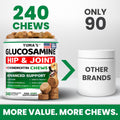 Glucosamine for Dogs - 240 Chews - Hip and Joint Supplement for Dogs - Advanced Glucosamine Chondroitin Treats with MSM - Joint Pain Relief - Large & Small Breed - Mobility Support - Made in USA