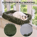 CHEERPALS Cat Window Perch for Indoor Cats Hammock for Window with Reversible Cushion, Foldable Cat Window Bed for Large