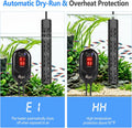 AQQA Aquarium Heater 300W, Submersible Fish Tank Heater for 40-70 Gallon