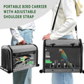 Sanmoncare Bird Carrier Bag Cockatiel Travel Cage with Stand, Lightweight Carrier for Small Bird, Portable Bag for Parro