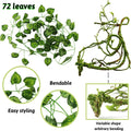 Reptile Plants, Terrarium Hanging Plant Vines Artificial Leaves Reptile Hide, Leopard Gecko Tank Accessories, Terrarium 