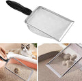 itPlus Cat Litter Scoop, Stainless Steel Cats Sturdy Mesh Scooper Kitty Metal Scooper Long Handle Scooper Shovel Sifter for All Litter Types Metal Cat Scooper for Litter Box