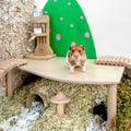 Niteangel Hamster Play Wooden Platform: Wave - 15.7" L x 9" W - 7" H