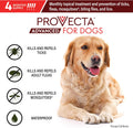 Provecta® Advanced for Extra Large Dogs (Over 55 lbs) Flea and Tick Topical Treatment, 4-Month Supply