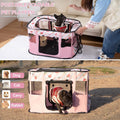 Portable Pet Cat Playpen,Cat Cages Indoor Collapsible Dog Crates Tent Kennel Playpen for Dogs Cat and Rabbit Travel Dog Playpen Indoor & Outdoor (Small（27.6" L x 21.7" W x 17.7" H）, Pink)