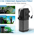 AQQA Submersible Aquarium Filter, Adjustable Flow with Aeration System